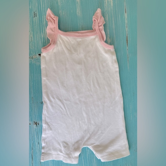 Set of 3 Hudson Baby Cotton Rompers, Coral Mint Mermaid - Picture 4 of 9